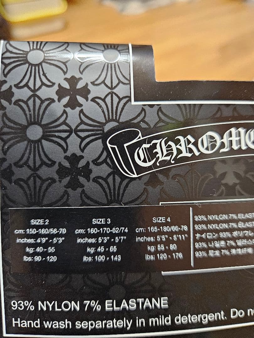 CHROME HEARTS レディースタイツ ブラック サイズ2