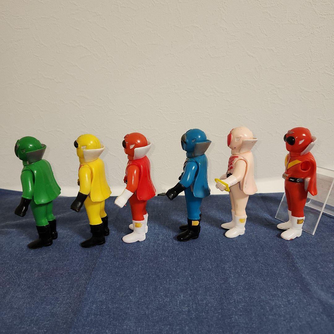 ゴレンジャー　ソフビ　当時物　5体セット　モモレンジャー　腕取れ　1体オマケ付き