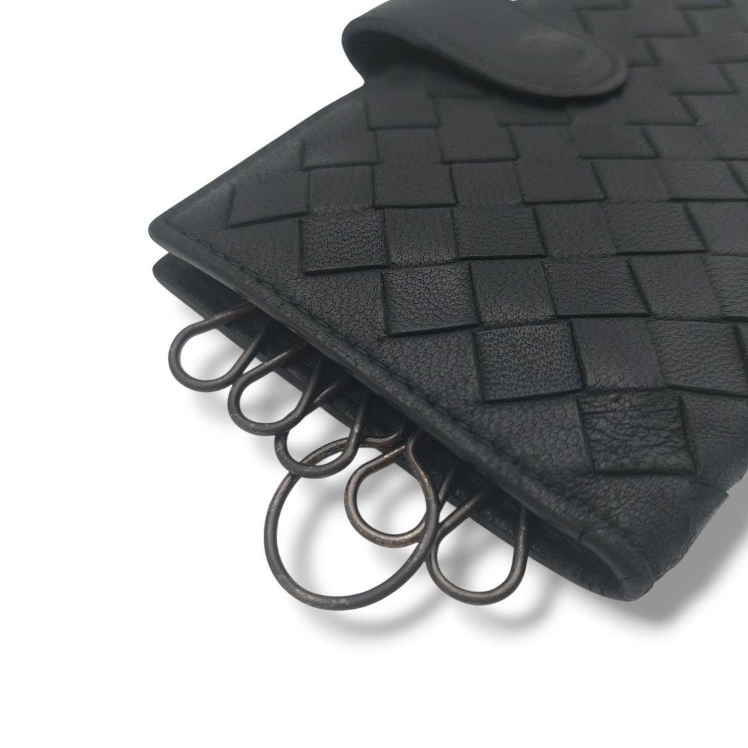 大人気】ボッテガヴェネタ レザー キーケース 編み込み ブラック 希少