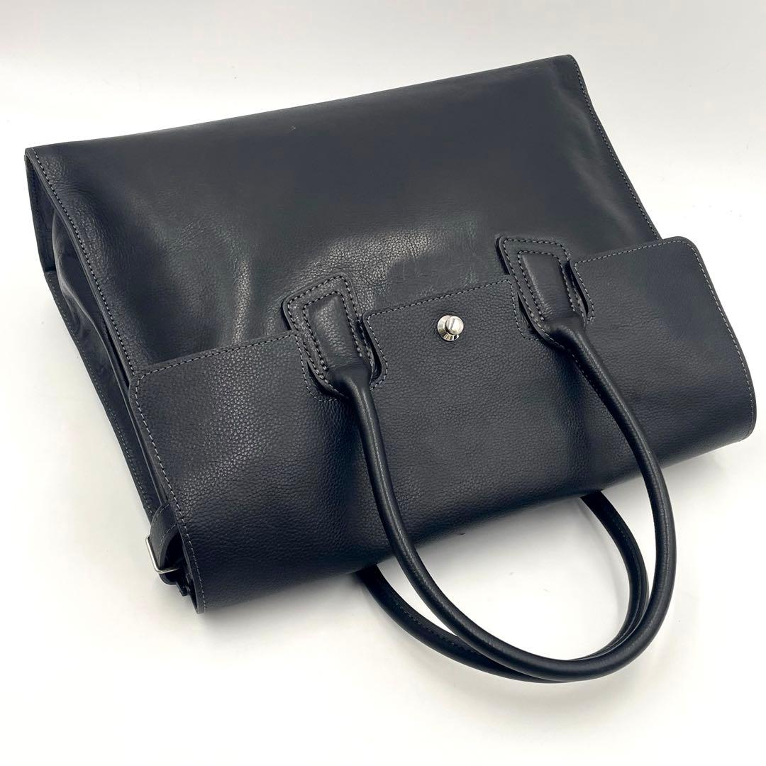 極美品✨ソメスサドル　グスト　ビジネスバッグ　トートバッグ　黒　本革　皇室御用達