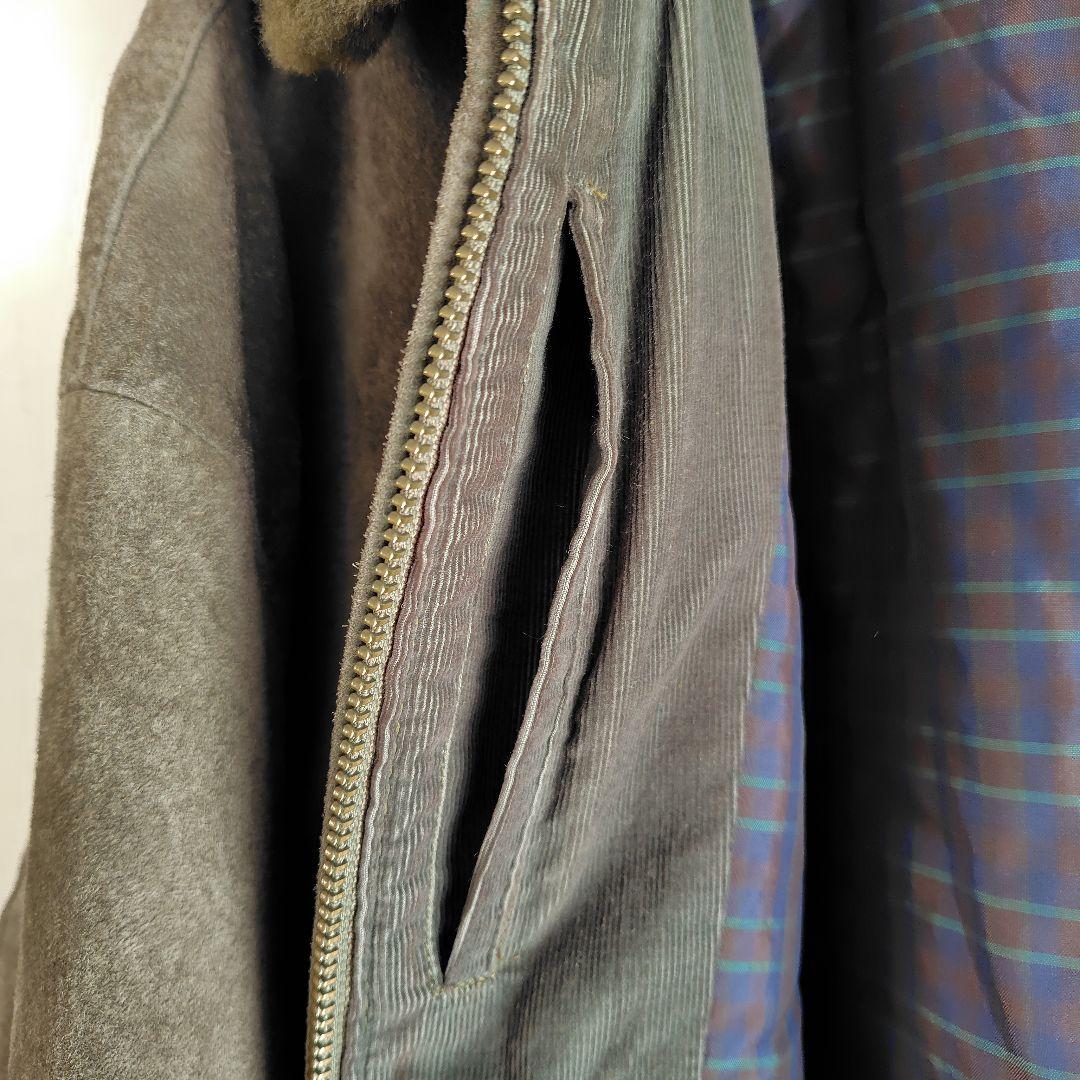 Papas 豚革ボア付きフライトジャケット　サイズＭ