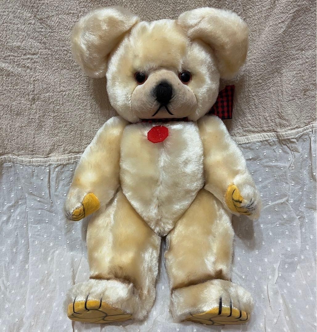 箱付き　当時物　昭和レトロ　ぬいぐるみ　くま　人形　テディベア　レトロ
