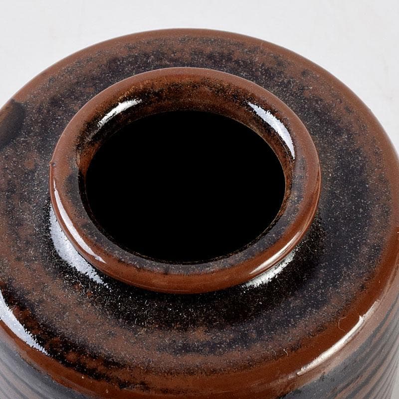 茶道具 松本鐡山作 古瀬戸 大名物 円乗坊写 茶入 仕覆付 共箱 V 8757