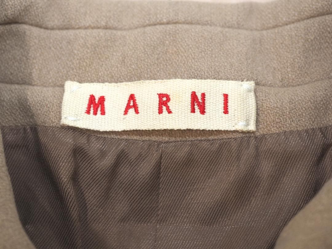 ヴィンテージ06AWアーカイブ マルニ アシンメトリーカラーウールコート40