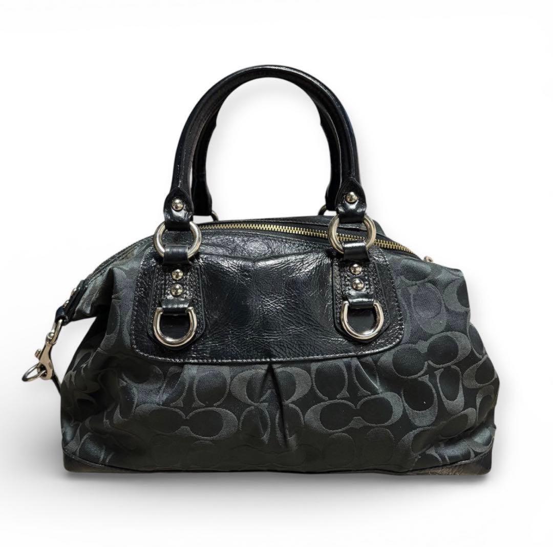 Coach ブラックレザー ハンドバッグ