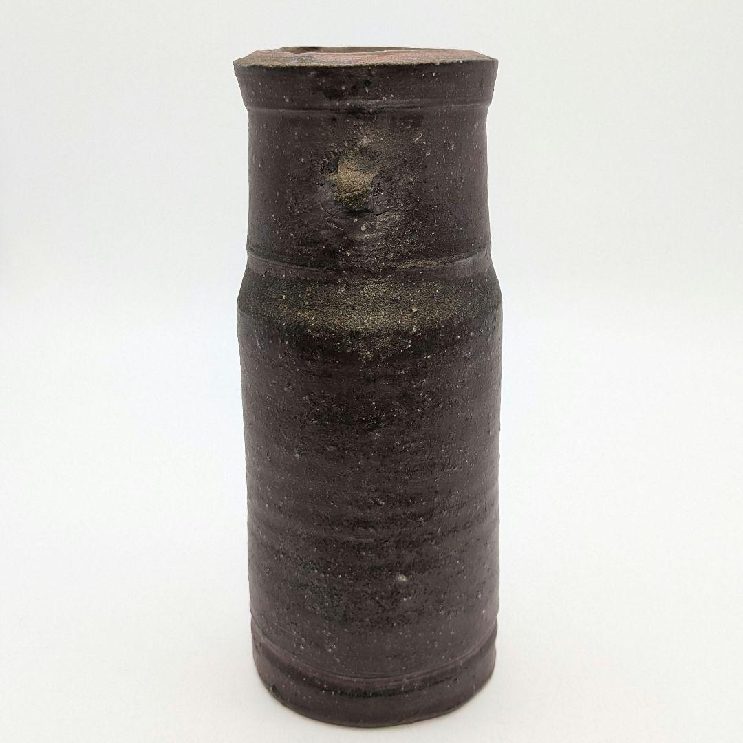 人間国宝 藤原啓 備前焼 擂座花入 共箱共布 花器 花瓶 フラワーベース 華道具