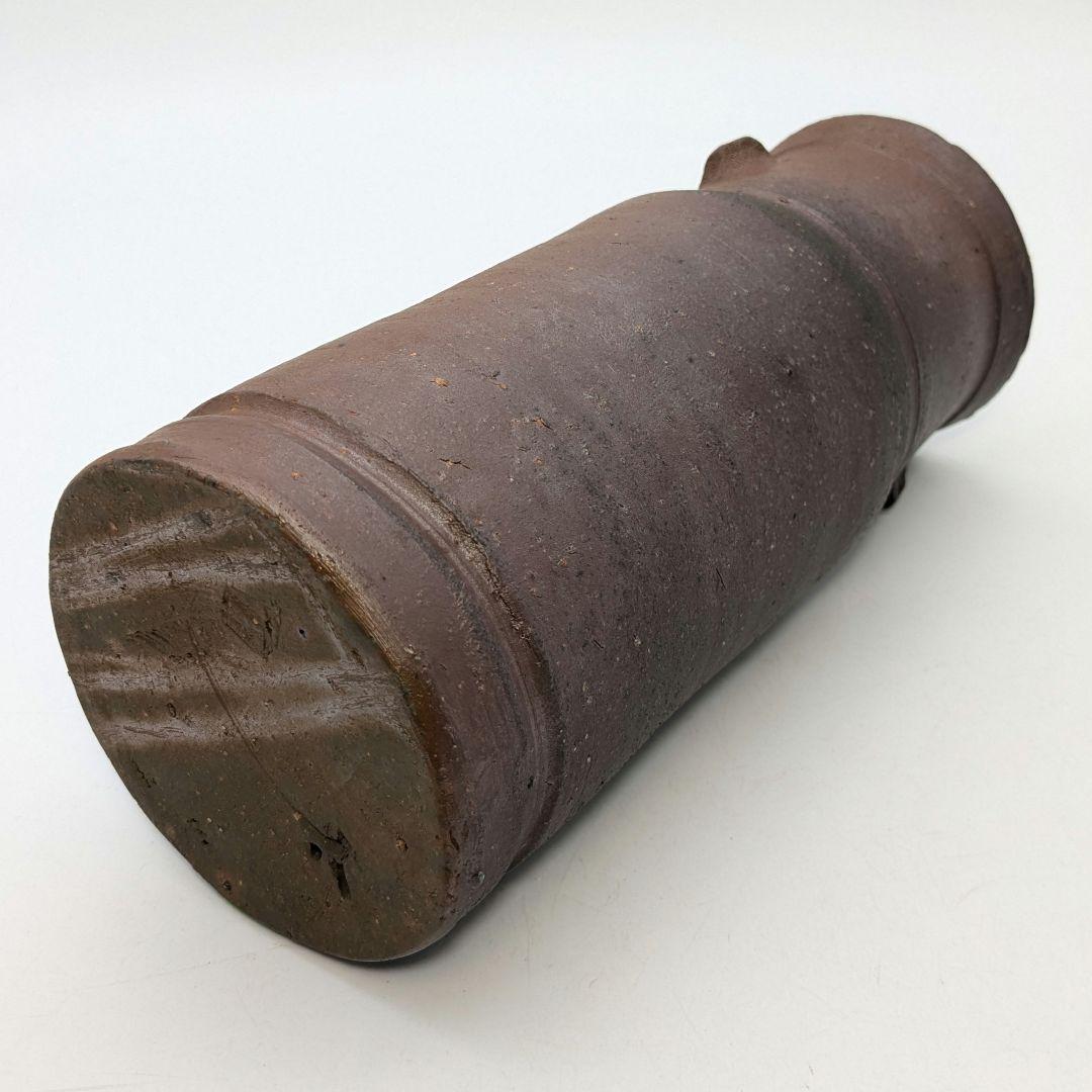 人間国宝 藤原啓 備前焼 擂座花入 共箱共布 花器 花瓶 フラワーベース 華道具