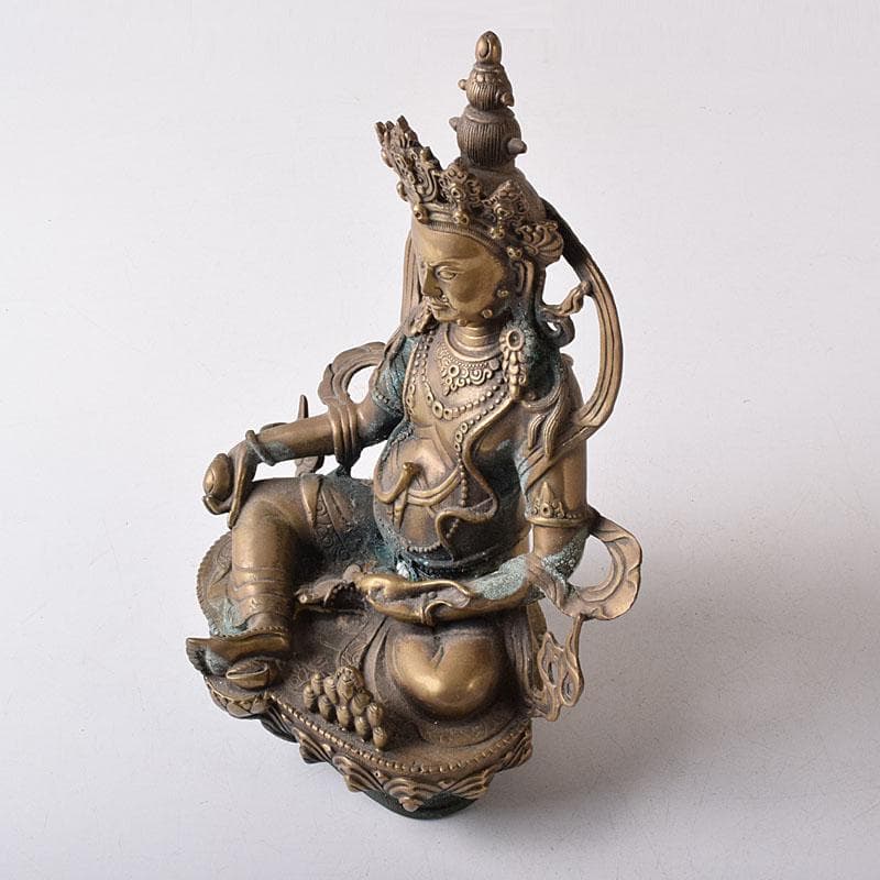 中国　古銅鍍金　チベット仏　仏像　置物　V　7770