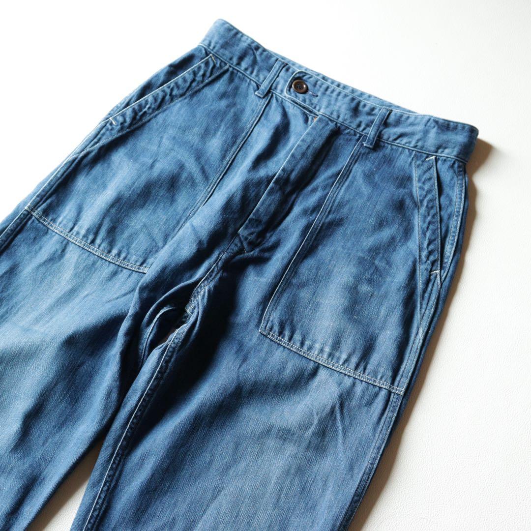 専用商品5181【美品】45R 小麦デニムの908ベイカーパンツ（加工） リネン