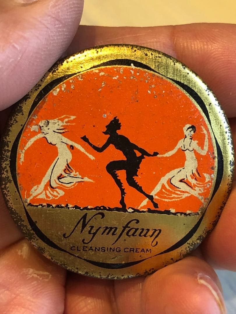 アンティーク デビル 悪魔 ブリキ缶 アドバタイジング