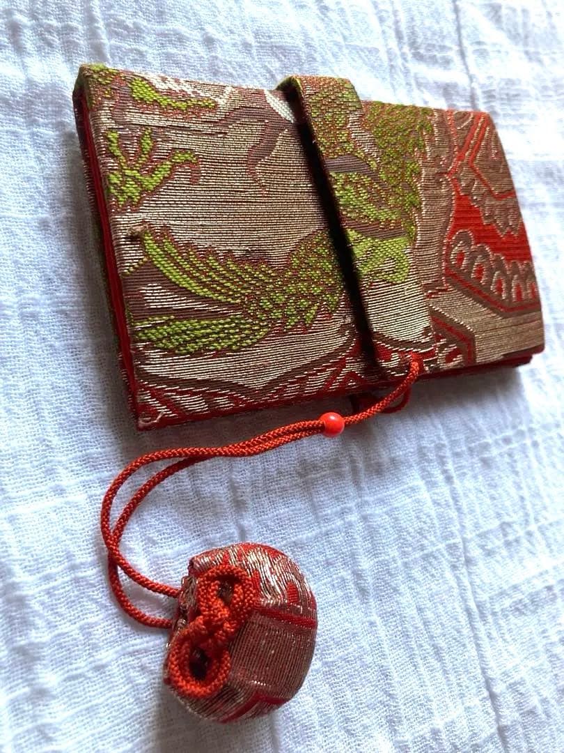 京都・アンティーク舞妓さん髪飾り・鏡赤色の和柄小物セット