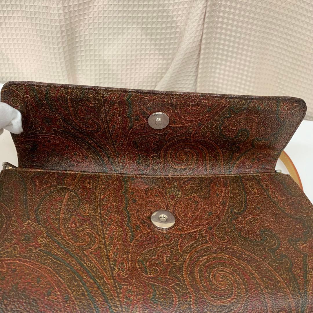 エトロ ワンショルダーバッグ ペイズリー柄 PVC 金具