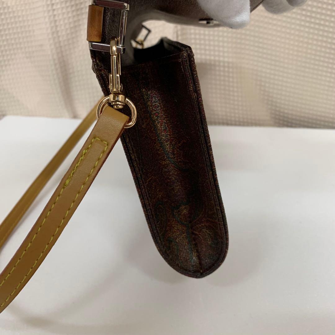 エトロ ワンショルダーバッグ ペイズリー柄 PVC 金具