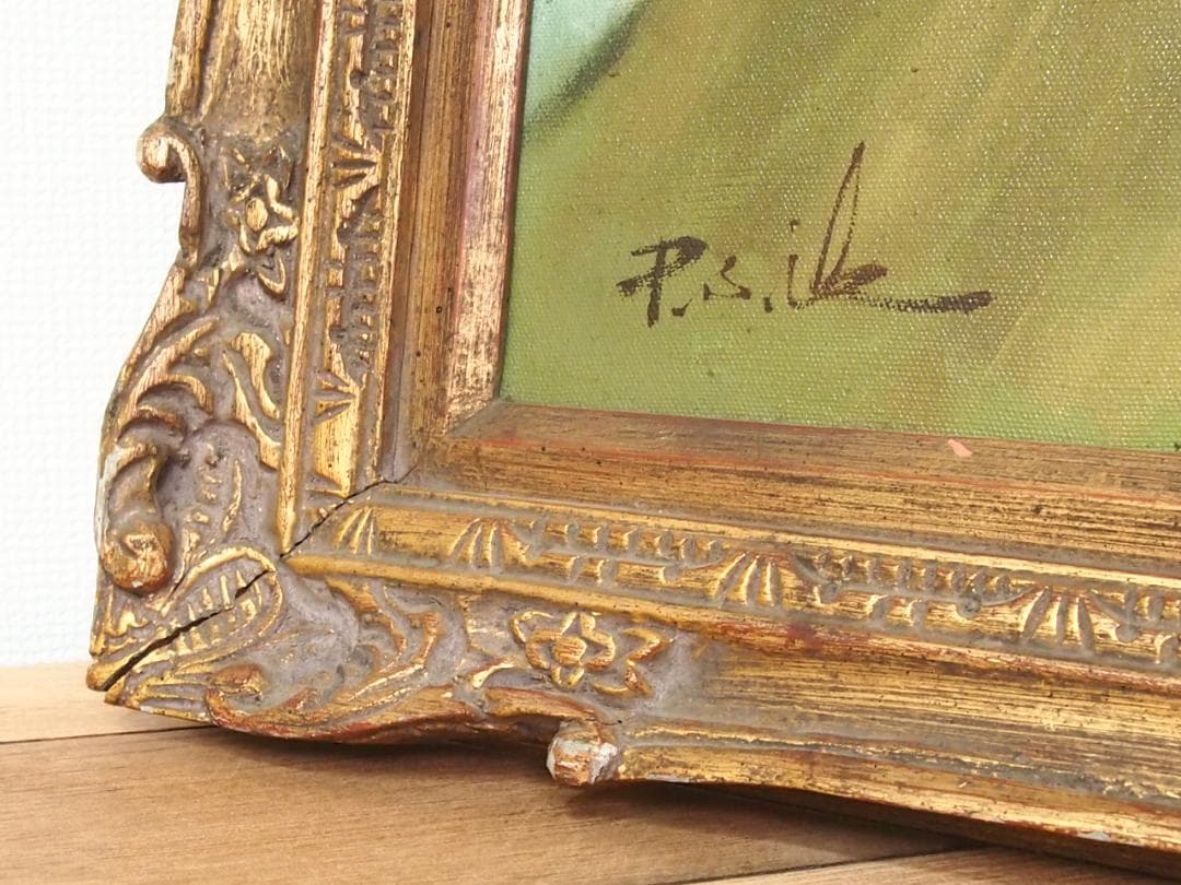 【良品】油彩画/油絵/絵画「裸婦」外国人女性 40号 OIL PAINTING