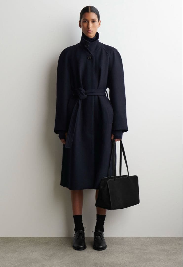 COS コス マレ ボウリングバッグ スエード ショルダーバッグ ハンドバッグ