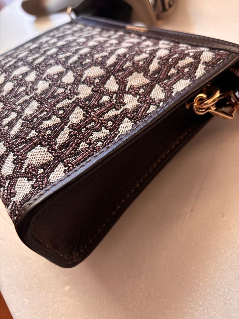 美品マックスマーラ　ジャガードミニショルダーバッグ　2way logoストラップ