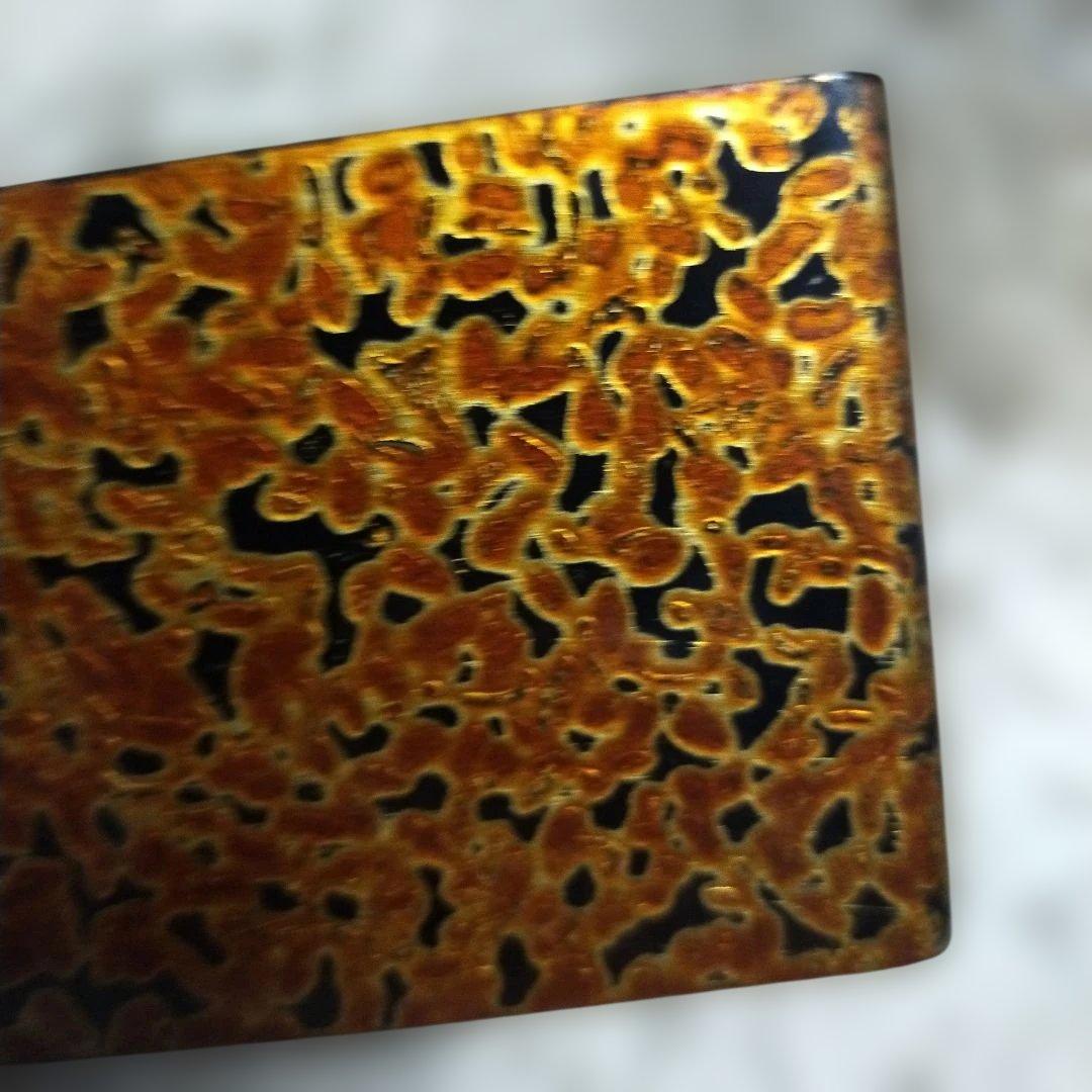 昭和　レトロ　津軽塗　重箱 金色と茶色の模様