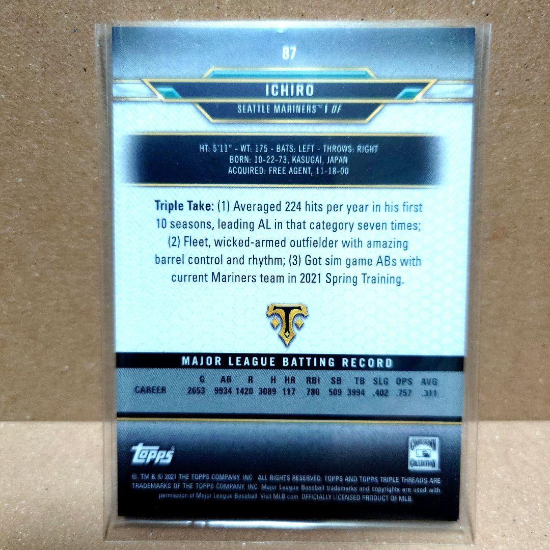 2021年/イチロー/TOPPS Triple Threads Ichiro - メルカリ