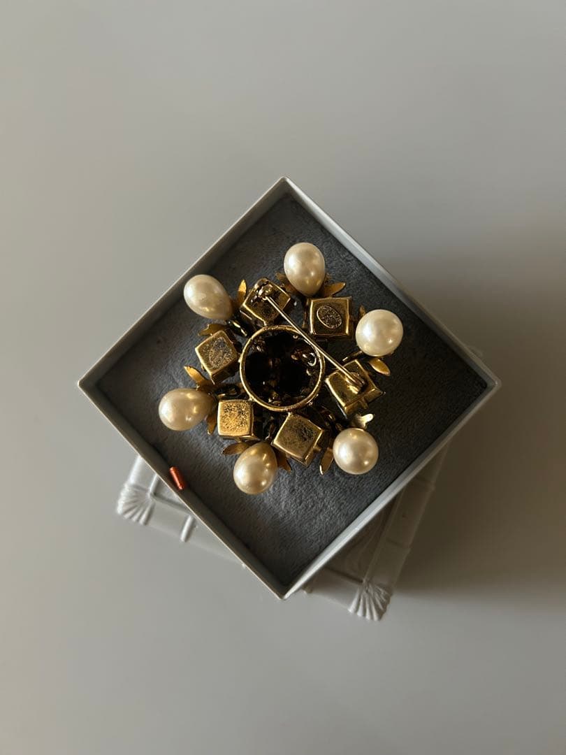 Dior クリスタル装飾 ロゴブローチ CHRISTIAN DIOR Vintage Crystal