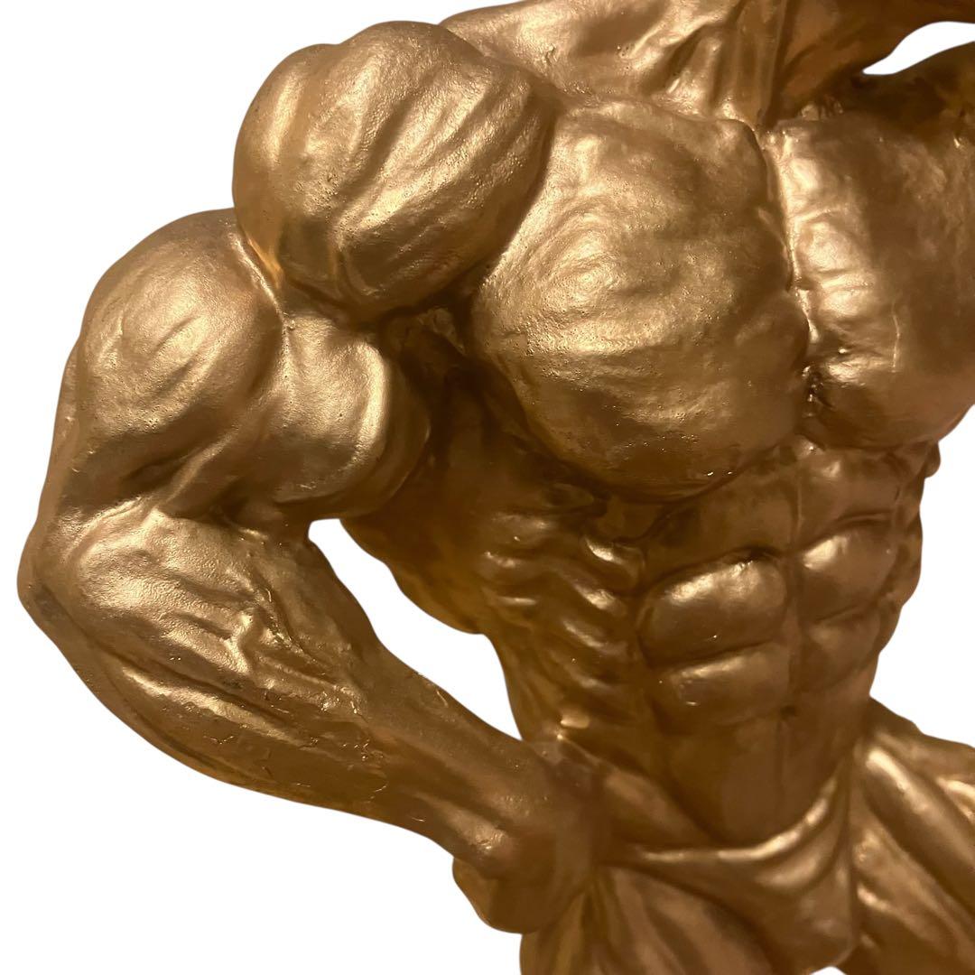 希少 ボディビルダー像 マッスル 筋肉美 ボディビル トロフィー USA製 黄金