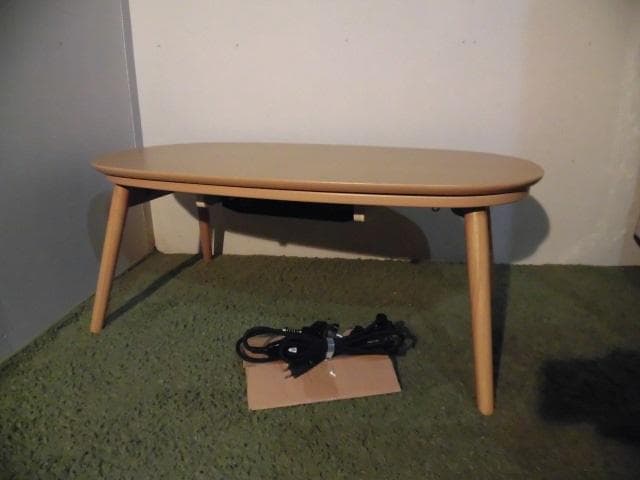 限定品/新品】北欧風オールシーズン折れ脚こたつ楕円テーブルカルミナ