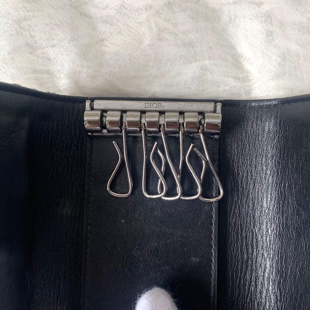 Dior モノグラムキーケース ベージュ/ブラック