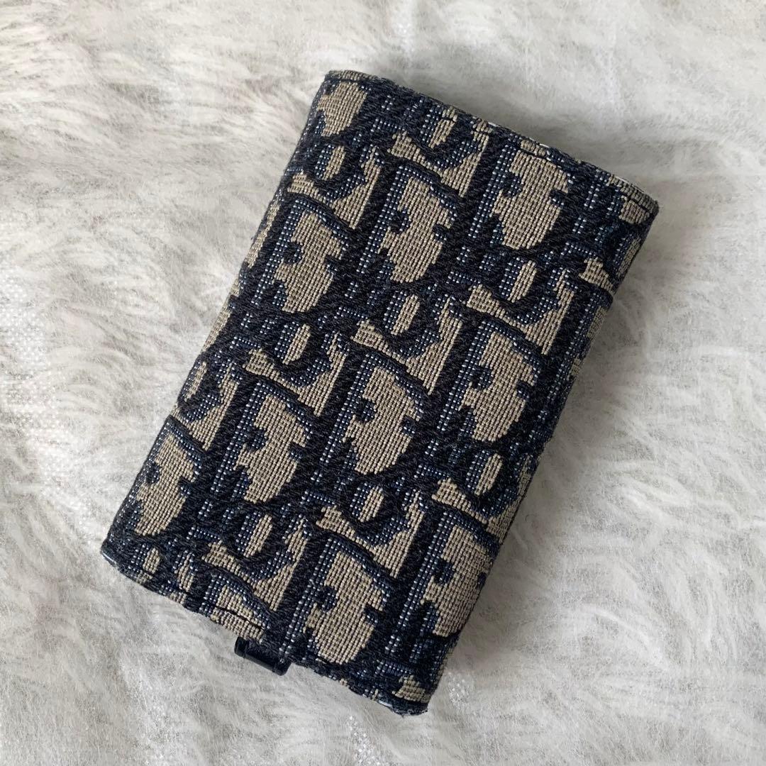 Dior モノグラムキーケース ベージュ/ブラック