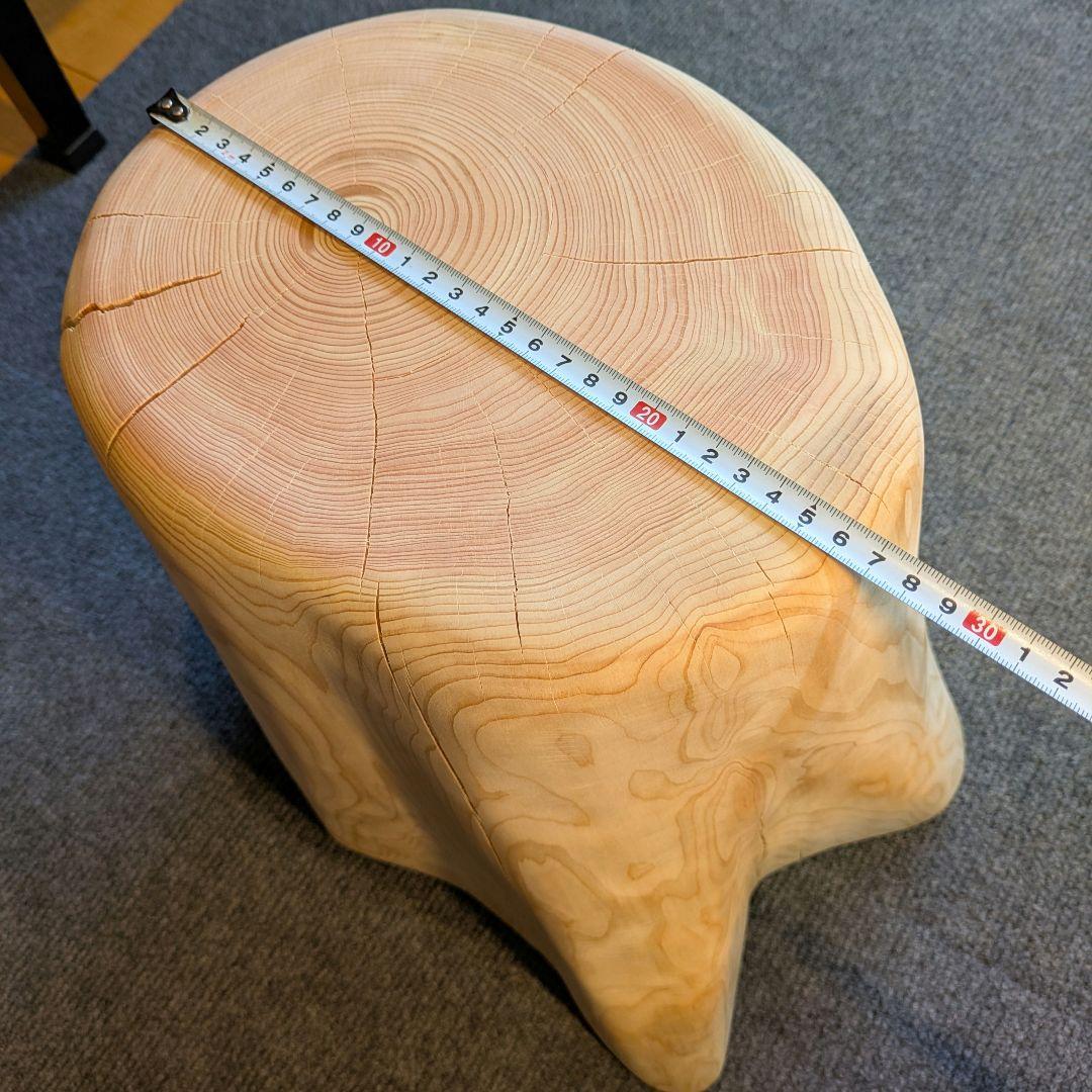 檜　切り株　丸太　椅子　スツール　 高さ約30.5㎝