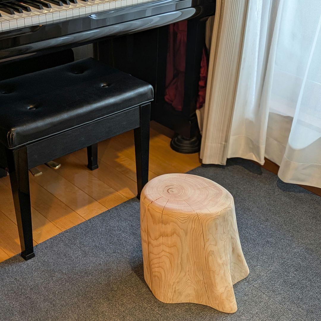檜　切り株　丸太　椅子　スツール　 高さ約30.5㎝