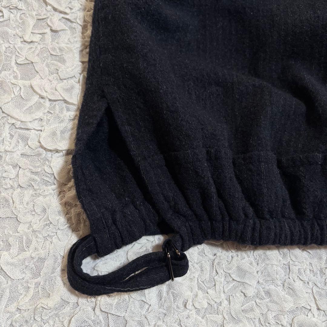 美品　y's バルーン スカート　ストライプ　ウール　ウエストゴム　ジョガー