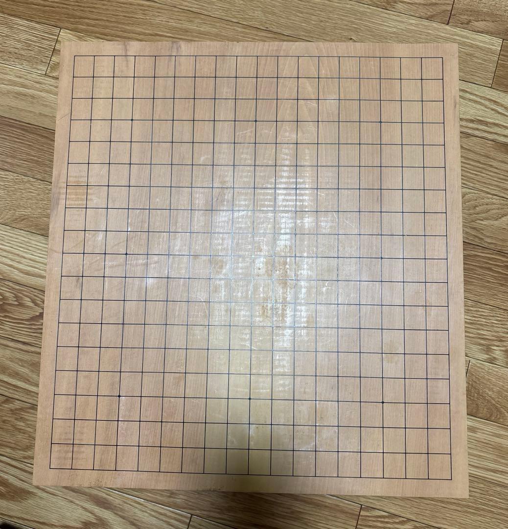 新品 百貨店購入品　囲碁セット【碁盤 ヘソ付き 脚付 碁石 蛤 那智黒 22号】