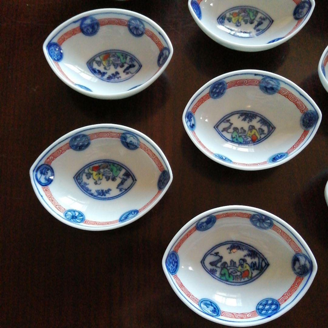 中国唐物 色絵豆皿 16個 8cm