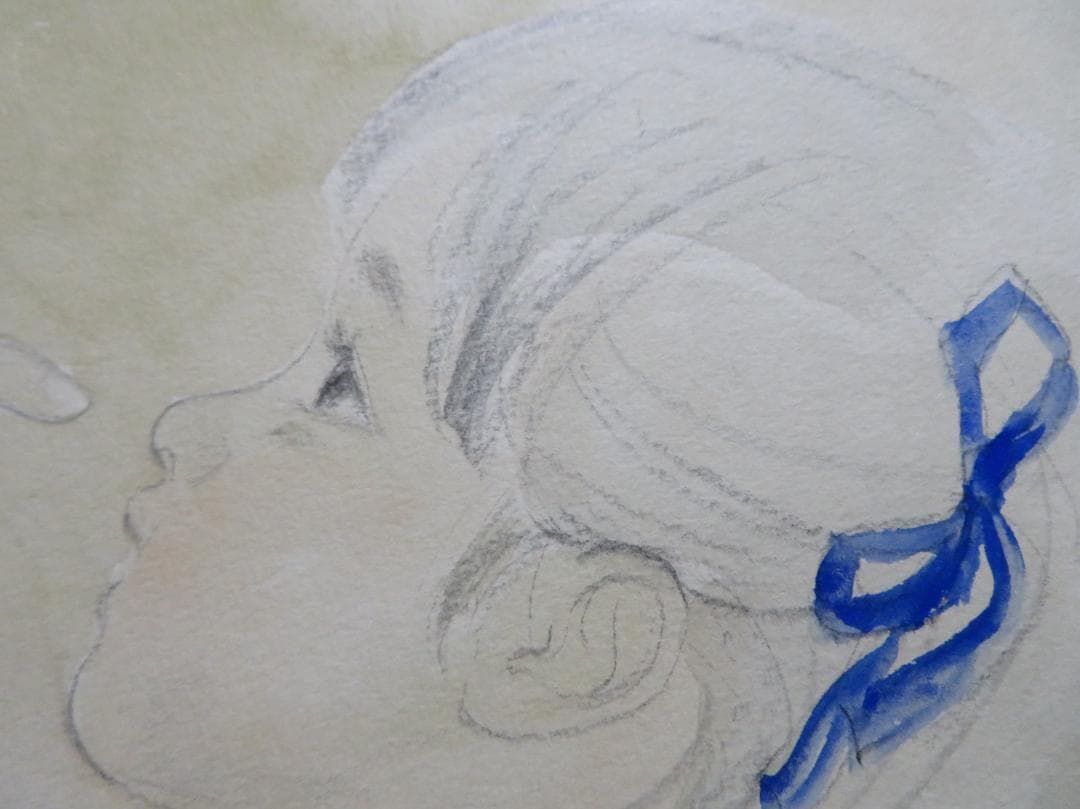 ◆ おおた慶文　「おかあさん」（仮題）  肉筆原画　水彩画 ◆