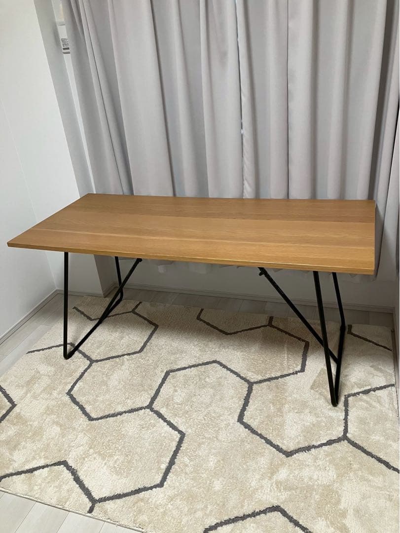 MUJI/無印良品 折りたたみテーブル・幅１６０ｃｍ・オーク材