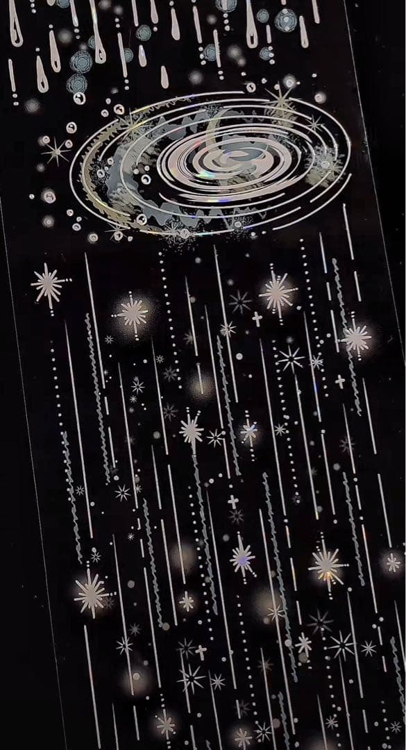 【9063】海外　マステ　3/5/巻　貝殻光マスキングテープ　雨　水滴　さざなみ