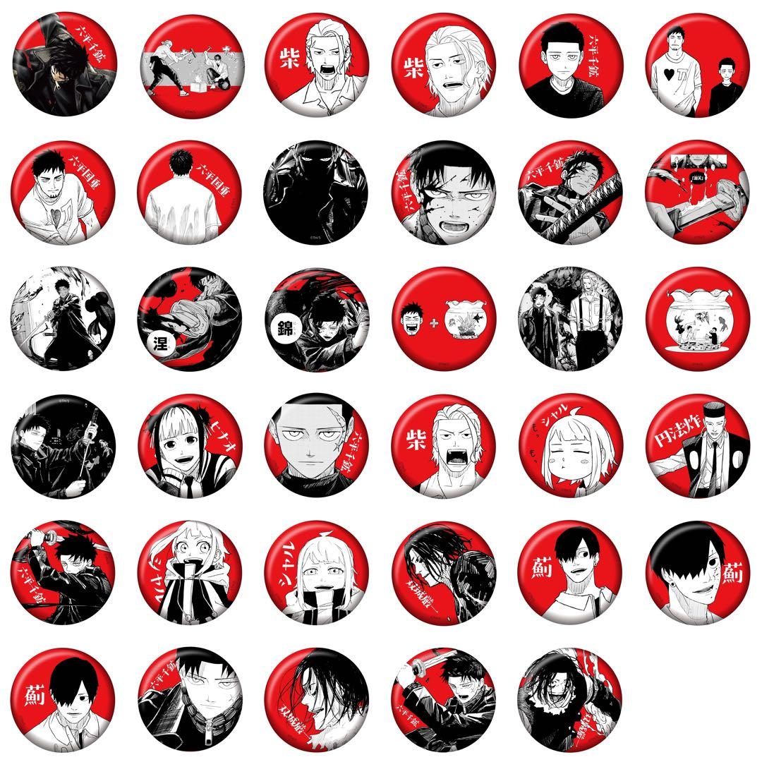 カグラバチ オールスター缶バッジ チヒロ 千鉱 ジャンプキャラクターズ