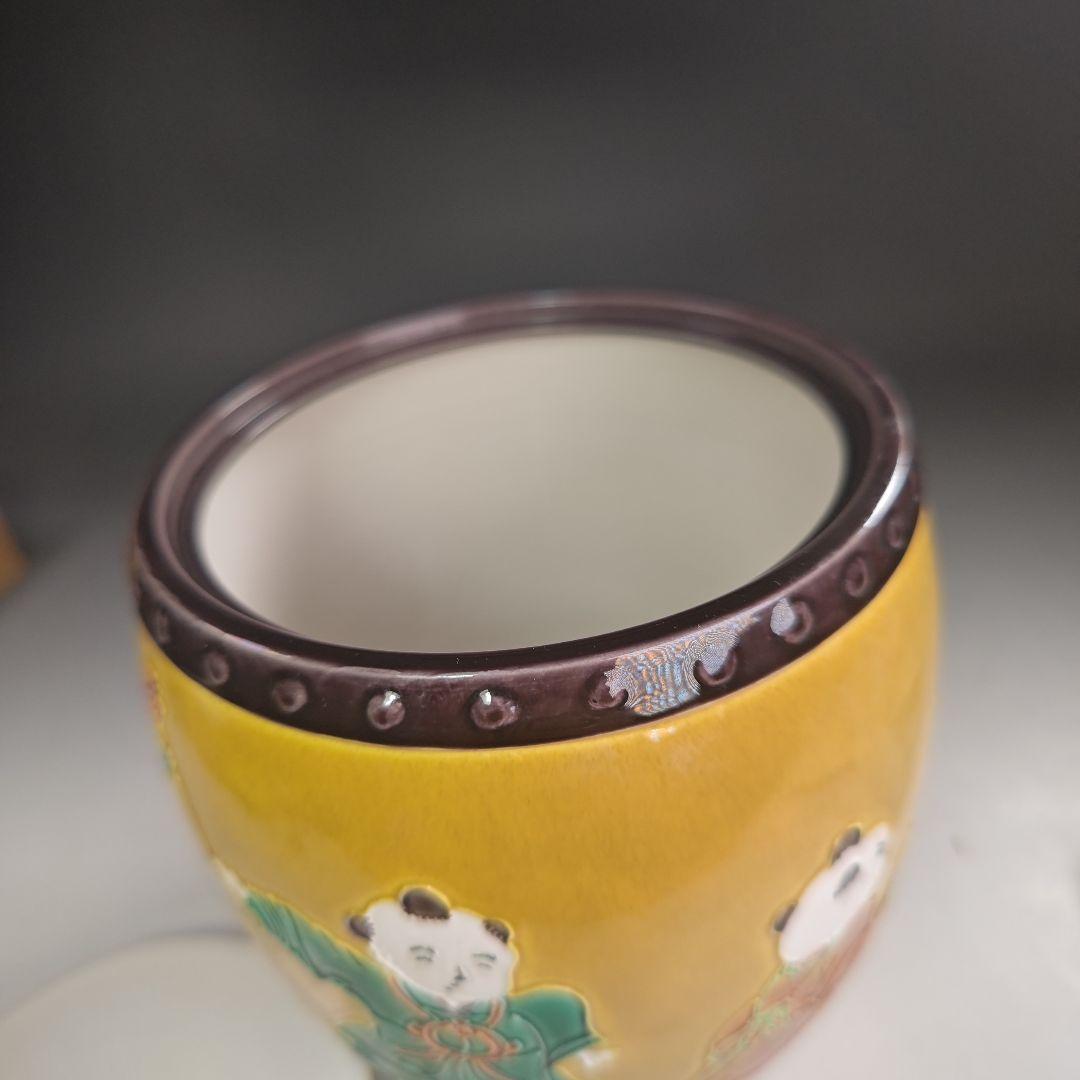 ウ272 水指『中村翠嵐』『古代黄交趾 太鼓 水指 共箱』茶道具 - メルカリ