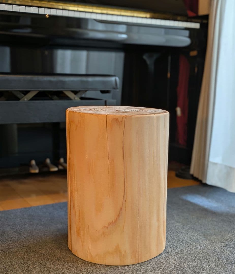 檜　切り株　丸太　椅子　スツール　 高さ約40.5㎝