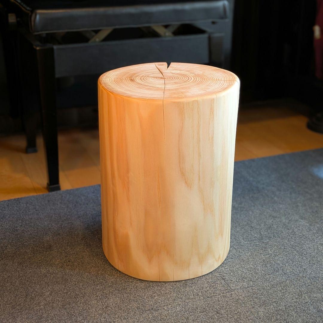 檜　切り株　丸太　椅子　スツール　 高さ約40.5㎝