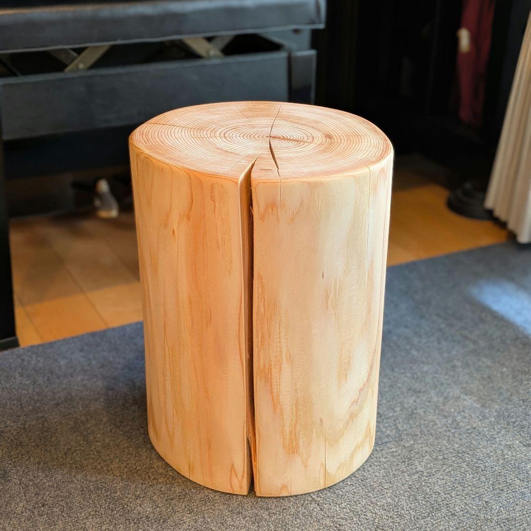檜　切り株　丸太　椅子　スツール　 高さ約40.5㎝