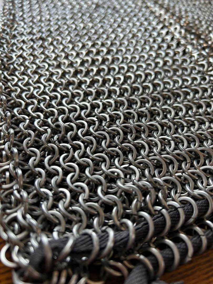 腕用鎖かたびらステンレス製チェーンメイル手甲防犯籠手鉄甲