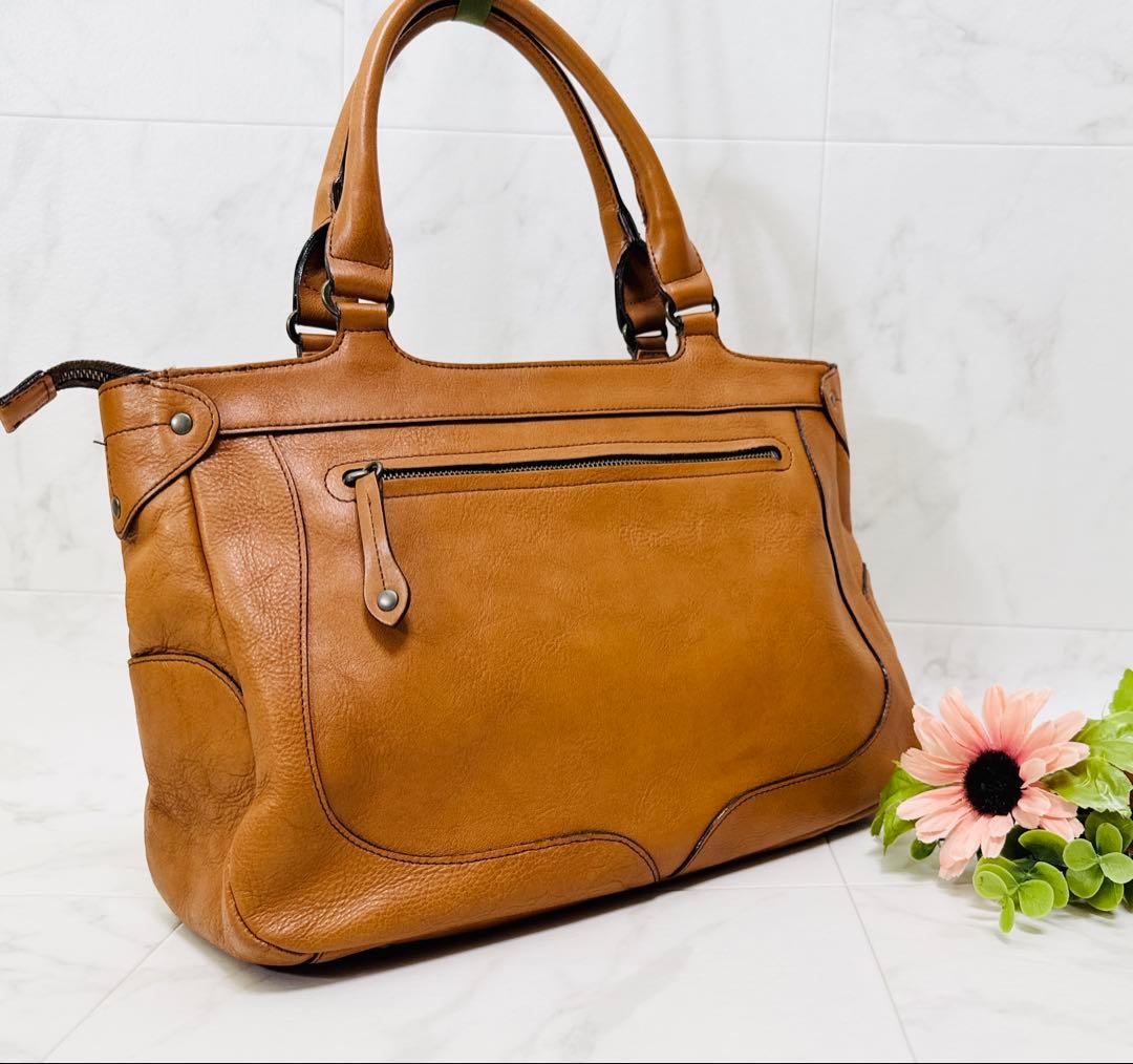 チーコ　ダコタDakota トートバッグ　レザー　革　ハンドバッグ　茶