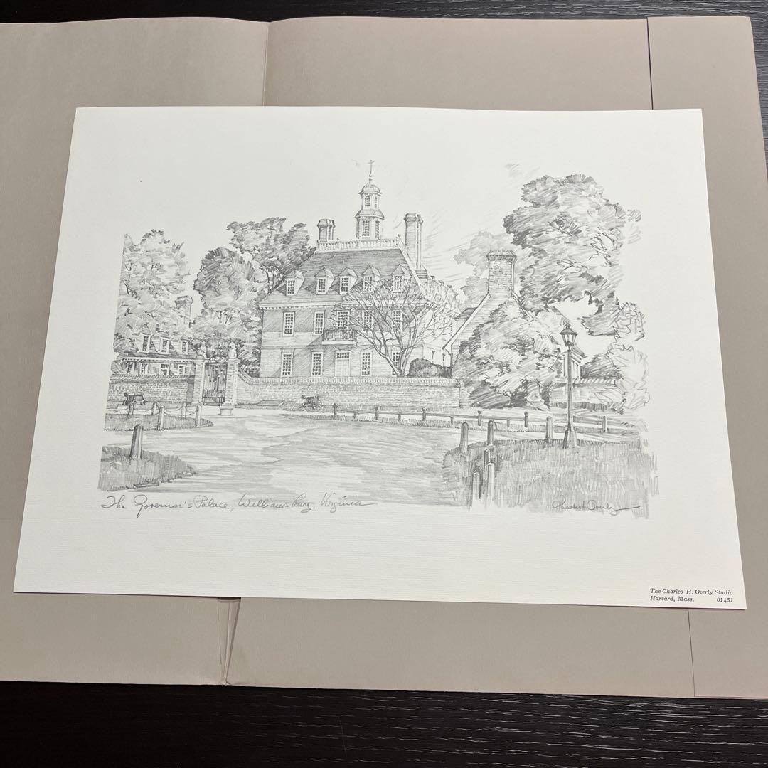 絵画 Four Sketches of Colonial Williamsburg