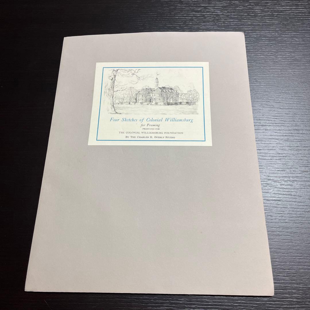 絵画 Four Sketches of Colonial Williamsburg