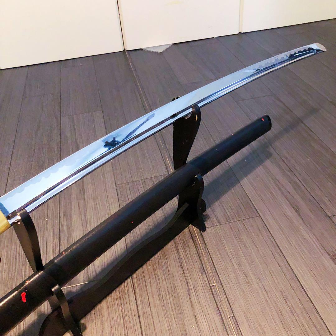 高級模造刀　居合刀　樋入り刀身　緑拵え　太刀　本格模造刀