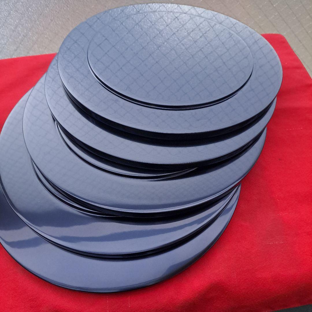 輪島塗 尺サイズ 卓上膳×5客】布着本堅地 輪島屋本店 未使用/長期保管