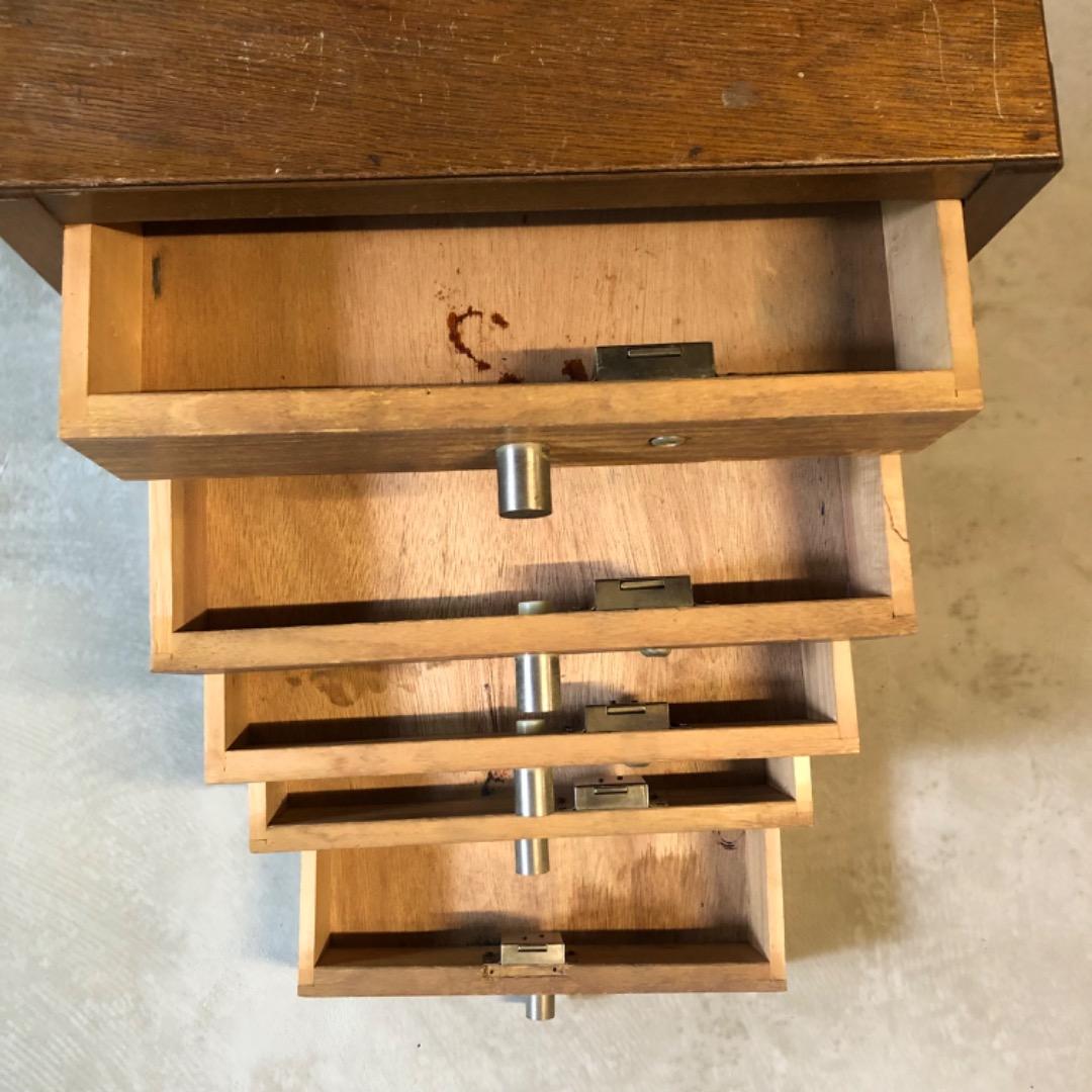 昭和 アンティーク 木製 書類棚 書類ケース 箪笥 レターケース 引き出し