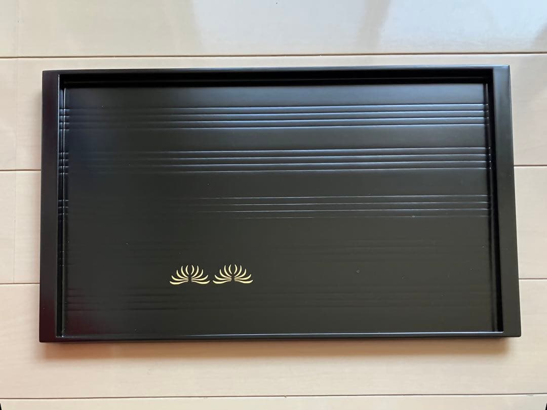 ★【新品】象彦　京漆器　鳳凰　菊　角盆　西村彦兵衛　盆　2枚セット