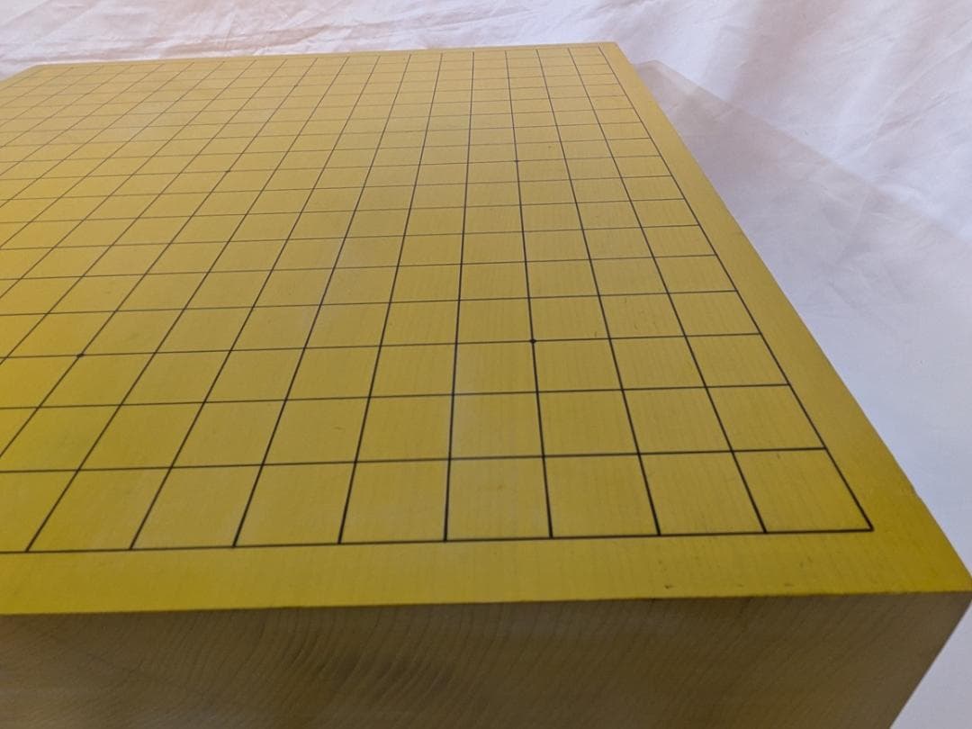 本榧（ほんかや）碁盤　3.8寸　布カバー／盤覆い付き