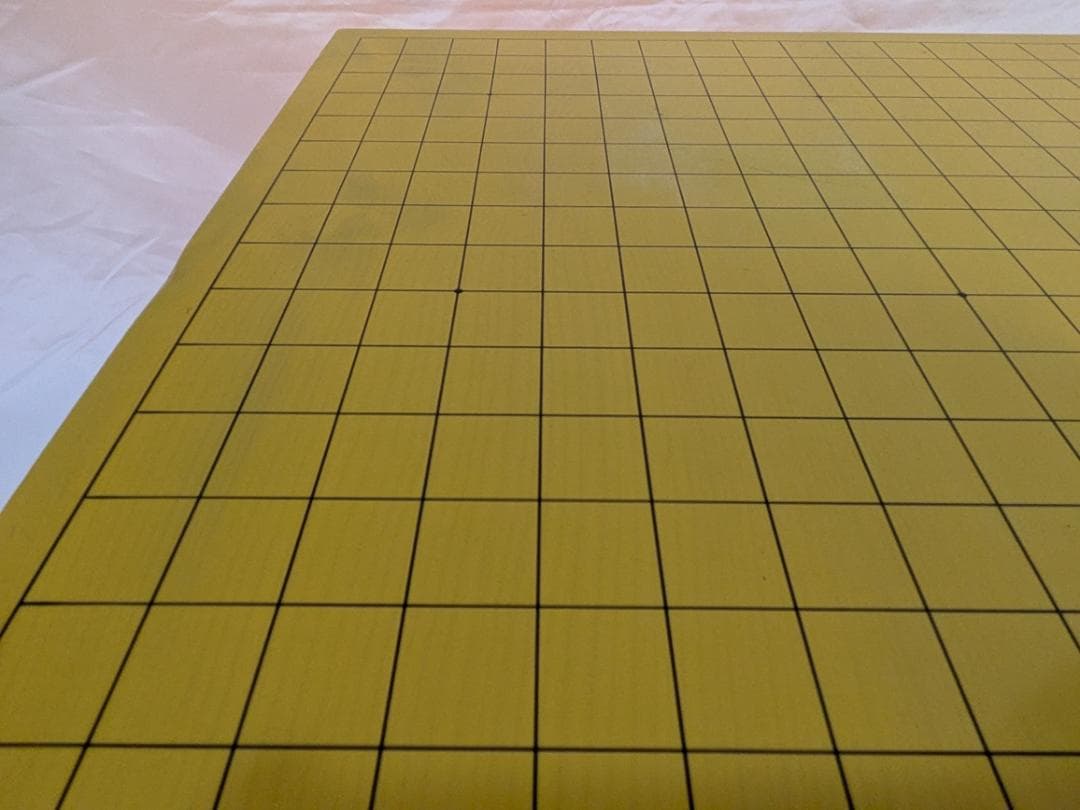 本榧（ほんかや）碁盤　3.8寸　布カバー／盤覆い付き